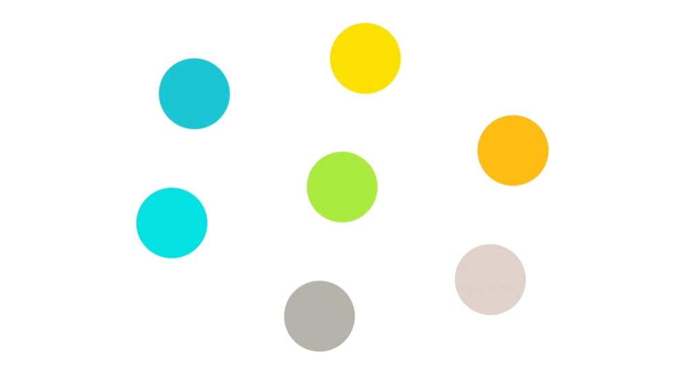 Seven coloured circles, the Imantia logo